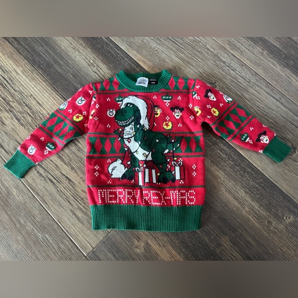 Toy Story Christmas sweater baby boy 12 months dinosaur - Picture 1 of 4